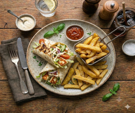 Halloumi, Mayo, Salad Wrap