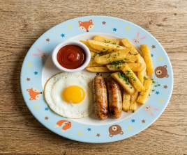 Egg, Sausage & Chips