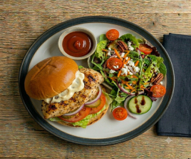 Chicken Burger with Mayo & Salad
